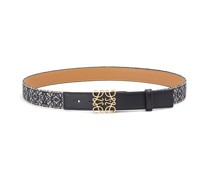 Luxury Anagram belt in jacquard and calfskin