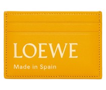 Luxury Embossed LOEWE plain cardholder in shiny nappa calfskin