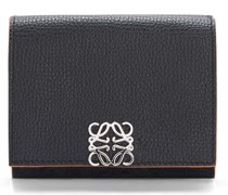 Luxury Anagram trifold wallet in pebble grain calfskin