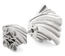 Luxury Twisted Anagram stud earring in sterling silver