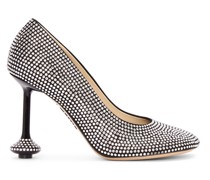 Luxury Toy pump in suede and allover rhinestones