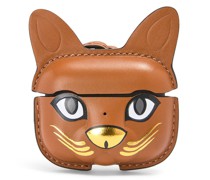 Luxury Cat AirPod Pro case in smooth calfskin
