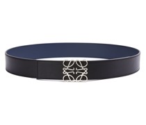 Luxury Reversible Anagram belt in smooth calfskin and brass