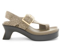 Luxury Ease heel sandal in brushed suede