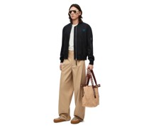 Luxury Pleated wide trousers in cotton