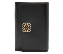 Luxury Puffer Anagram small vertical wallet in shiny nappa calfskin
