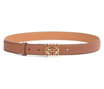 Luxury Anagram belt in pebble grain calfskin