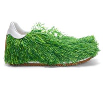 Luxury Grass sneaker in canvas and raffia