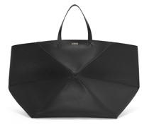 Luxury XXL Puzzle Fold Tote in shiny calfskin