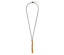 Luxury Asparagus pendant in calfskin and brass