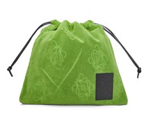 Luxury Drawstring pouch in cotton towelling