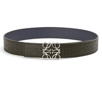 Luxury Reversible Repeat belt in silk and smooth calfskin