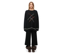 Luxury Argyle sweater in wool and alpaca