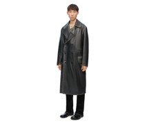 Luxury Double breasted coat in nappa calfskin