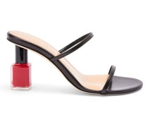 Luxury Nail polish sandal in goatskin