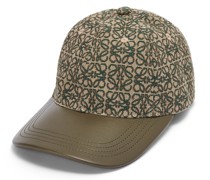 Luxury Anagram cap in jacquard and calfskin