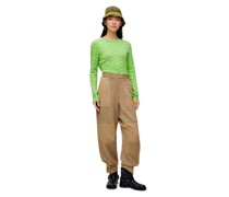 Luxury Cargo trousers in viscose and linen