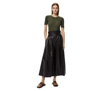 Luxury Belted culotte trousers in nappa