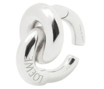 Luxury Donut link ear cuff in sterling silver
