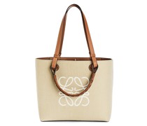 Luxury Small Anagram Tote bag in jacquard and calfskin