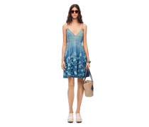 Luxury Fish strappy dress in denim