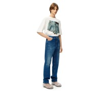 Luxury Jeans in washed denim