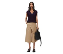 Luxury Cropped wrap trousers in cotton