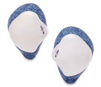 Luxury Foam Drip earrings in sterling silver and enamel