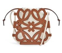 Luxury Anagram cut-out crossbody in classic calfskin and canvas