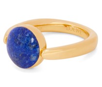 Luxury Anagram Pebble ring in sterling silver and lapis lazuli