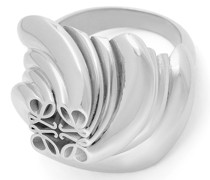 Luxury Twisted Anagram signet ring in sterling silver