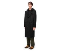 Luxury Hooded coat in wool and cashmere