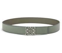 Luxury Reversible Anagram belt in soft grained calfskin and smooth calfskin