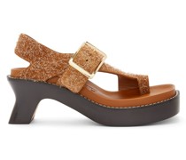 Luxury Ease heel sandal in brushed suede