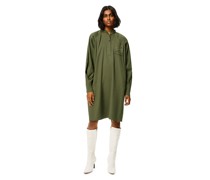 Luxury Anagram tunic dress in linen and cotton