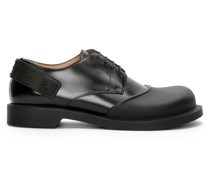 Luxury Derby shoe in rubber and brushed-off calfskin