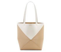 Luxury Puzzle Fold Tote in shiny calfskin