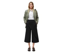 Luxury Cropped wrap trousers in cotton