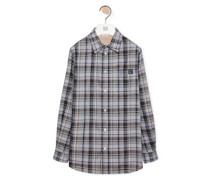 Luxury Check shirt in cotton and polyester