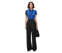 Luxury High waisted trousers in mohair and wool