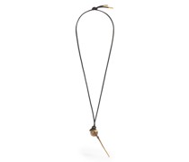 Luxury Poppy seed pendant in brass and enamel