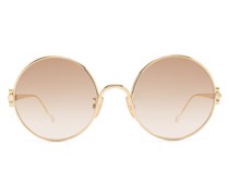 Luxury Anagram round sunglasses in acetate and metal