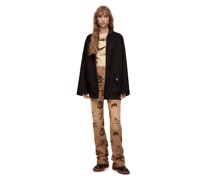 Luxury Deer cropped sweater in wool