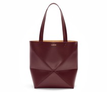 Luxury Puzzle Fold Tote in shiny calfskin