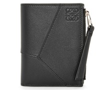 Luxury Puzzle Edge slim compact wallet in classic calfskin