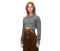 Luxury Cropped sweater in wool
