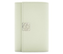 Luxury Anagram small vertical wallet in pebble grain calfskin