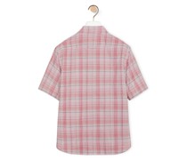 Luxury Check short sleeve shirt in cotton and polyester