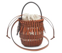 Luxury Small Fringe Bucket bag in calfskin