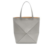 Luxury Large Puzzle Fold Tote in shiny calfskin